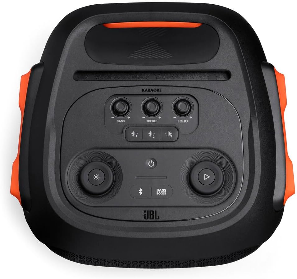Party Speaker with Bluetooth, Splashproof, Wireless Microphones and AUX Cable A4109