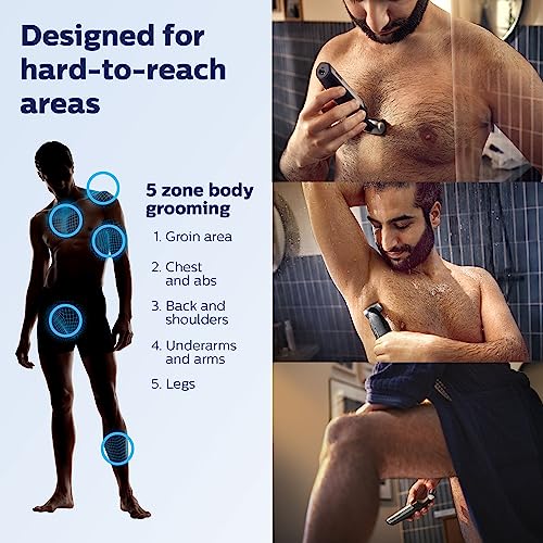 Showerproof Body & Manscaping Trimmer for Men with Back Attachment C9657