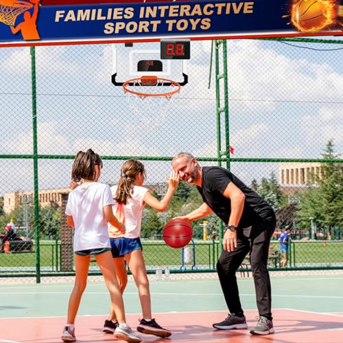 Over Door Basketball Hoop with 9 Inch Rim and 4 Mini Balls X3022