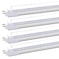 T8 T10 T12 2FT LED Light Tube - 8W LED Replacement for 24 inch Fluorescent Bulb, 20W Equivalent, 1120Lm, 5000K Daylight White, Ballast Bypass, Dual-End Powered, Frosted Cover (Pack of 4)