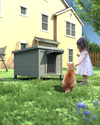 Outdoor Cat House Waterproof Insulated Shelter for Multiple Cats P8088