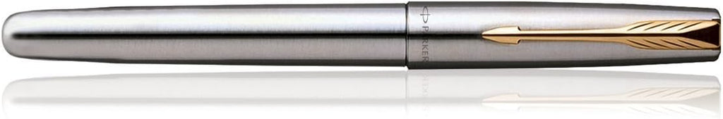 Stainless Steel Gold Trim Medium Point Fountain Pen R500