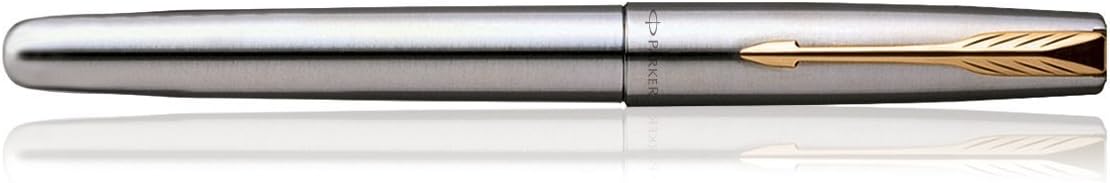 Stainless Steel Gold Trim Medium Point Fountain Pen R500