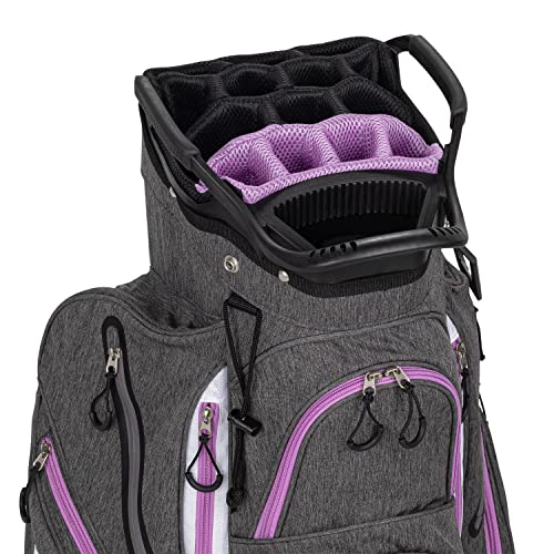 Founders Club Franklin Golf Push Cart Bag -Riding Cart Bag -Full Bag Rain Cover -Secure Push Cart Base -Light Weight -15 Way Full Length Divider-External Putter Tube-Embroidery Panel