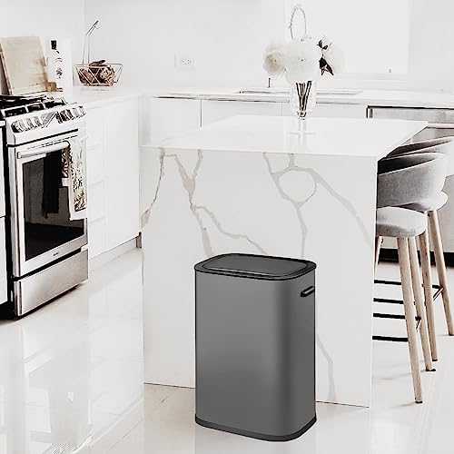 13 Gallon Sensor Trash Can with Lid, Grey A788572