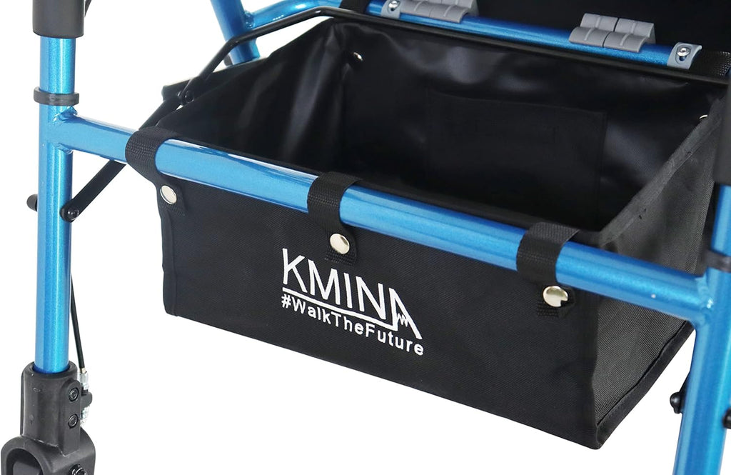 Rollator Wheelchair Combo for Smooth Terrain, Folding with Seat for Seniors K130324