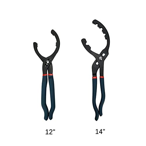 Oil Filter Wrench Set, 12" & 16" Adjustable Pliers, Removal Tool C723755