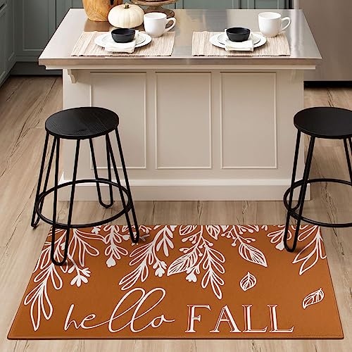 Buffalo Plaid Pumpkin Fall Door Mat for Front Porch, 30 x 17 N453858