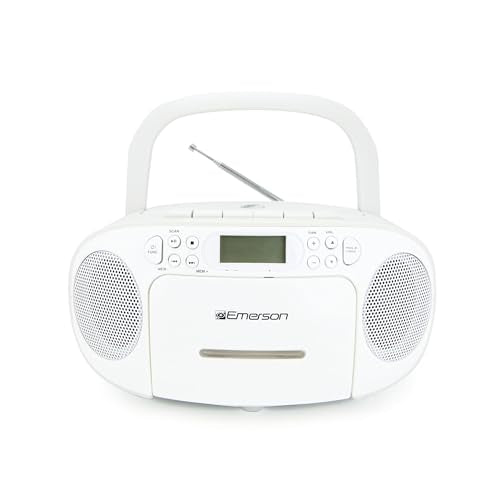 Portable CD/Cassette Boombox with AM/FM Radio, Black V4336