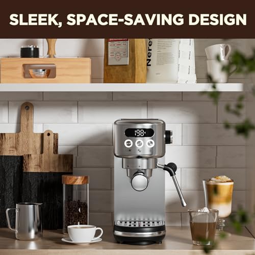 20 Bar Espresso Machine with LED Display and Milk Frother X8996