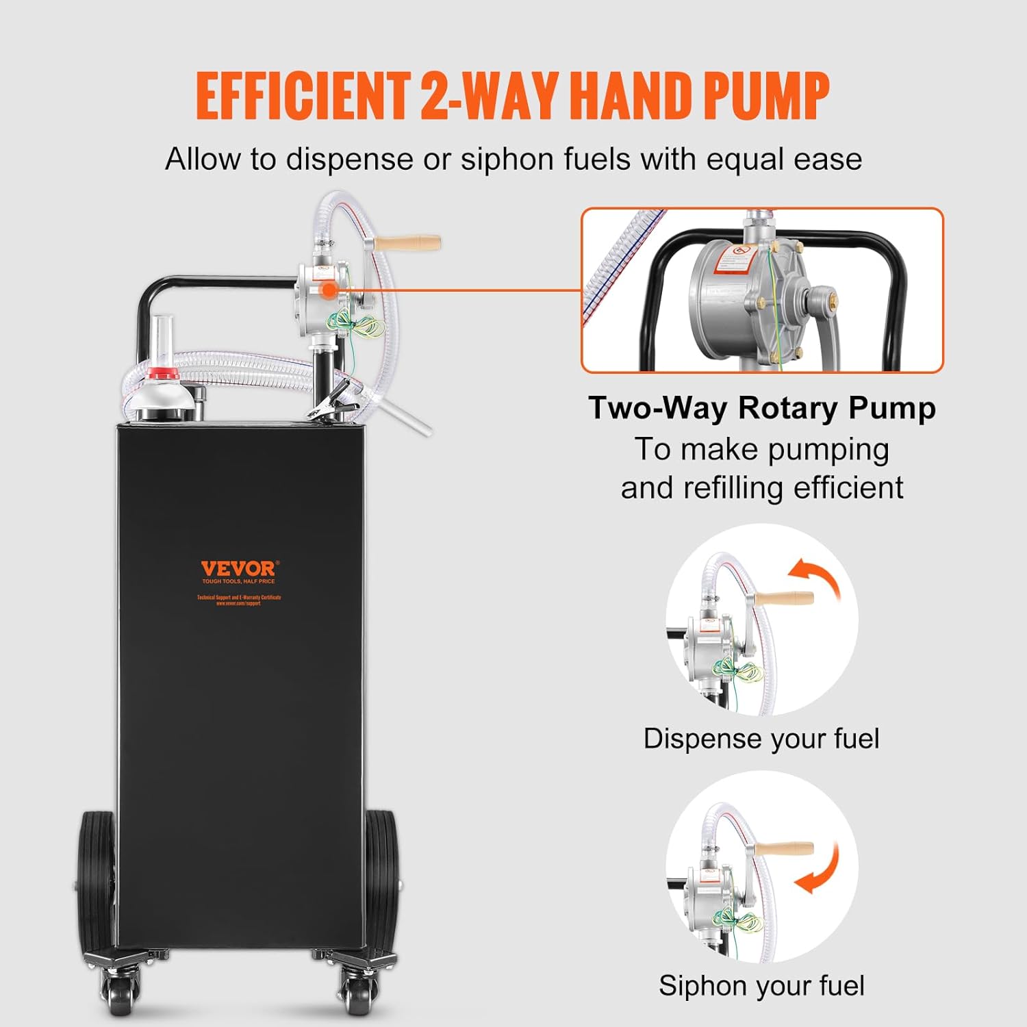 Fuel Caddy 35 Gallon with Manual Transfer Pump B6451