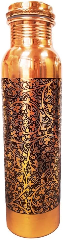 Copper Water Bottle 34oz Leak Proof for Sports Fitness Yoga Q308713