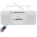Cassette Player Recorder, Cassette Tape Player with Bluetooth, USB, Cassette Recorder to MP3 Converter,AM/FM Radio Stereo,Microphone,Earphone Jack,Portable AC/DC Powered,Cassette Player Boombox