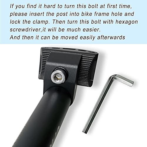 Bike Seatpost 450mm Extra Long Bicycle Saddle Tube with Micro Adjust Clamp Q99226