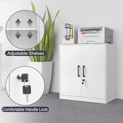 Metal Wall Cabinet with Locking Doors and Adjustable Shelf A450812