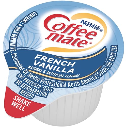 French Vanilla Liquid Coffee Creamer Singles, Non Dairy, 180 Count K327544