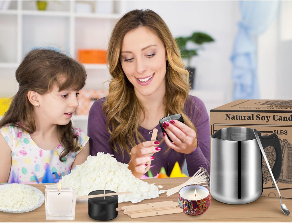 Soy Wax Candle Making Kit with Wicks and Melting Pot E7155