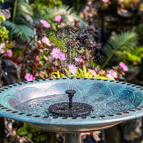 Solar Bird Bath Fountain Pump with 6 Nozzles M340