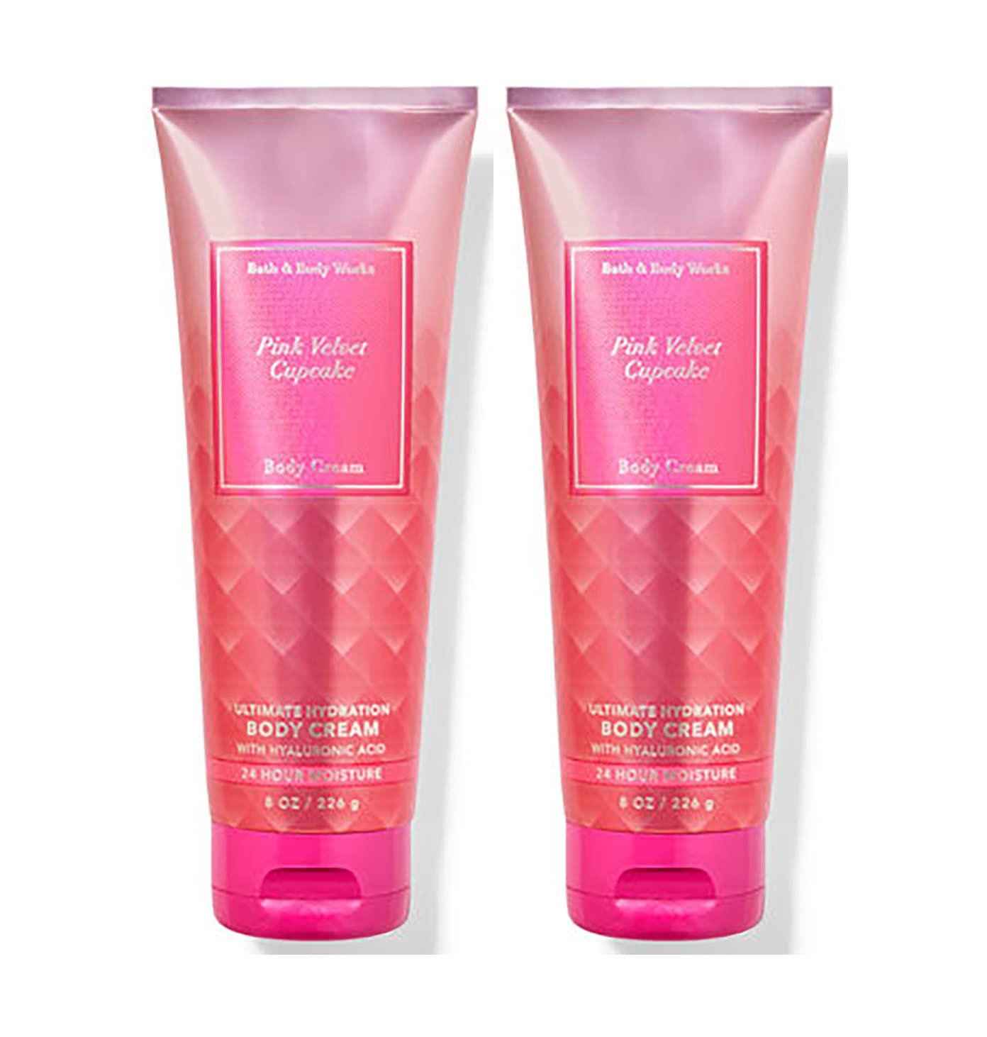 Bath and Body Works 2 Pack Ultra Shea Body Cream 8 Oz. (Pink Velvet Cupcake)