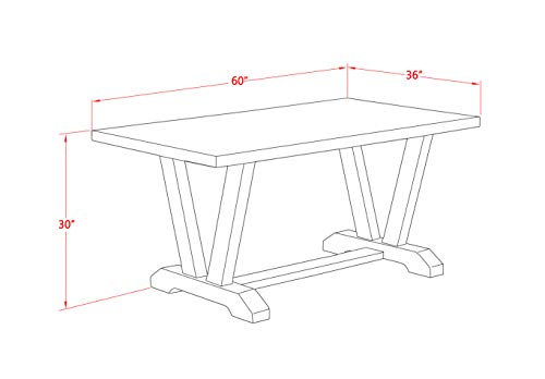 7 Piece Dining Table Set with 6 Upholstered Chairs F86799