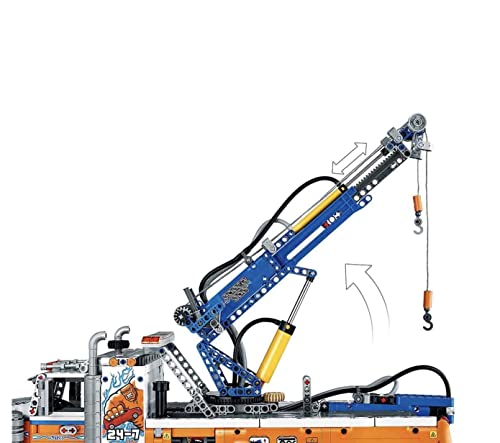 Heavy-Duty Tow Truck with Crane Building Set B7821