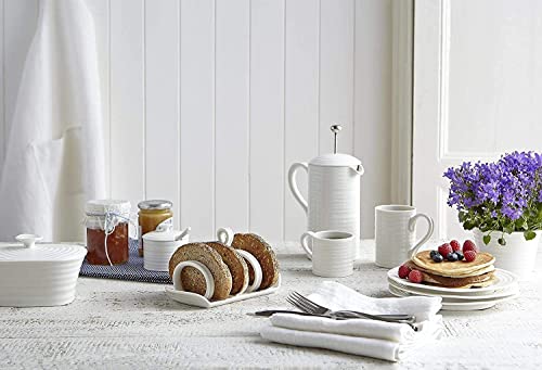 White Covered Butter Dish with Lid, Porcelain, Microwave and Dishwasher Safe M273