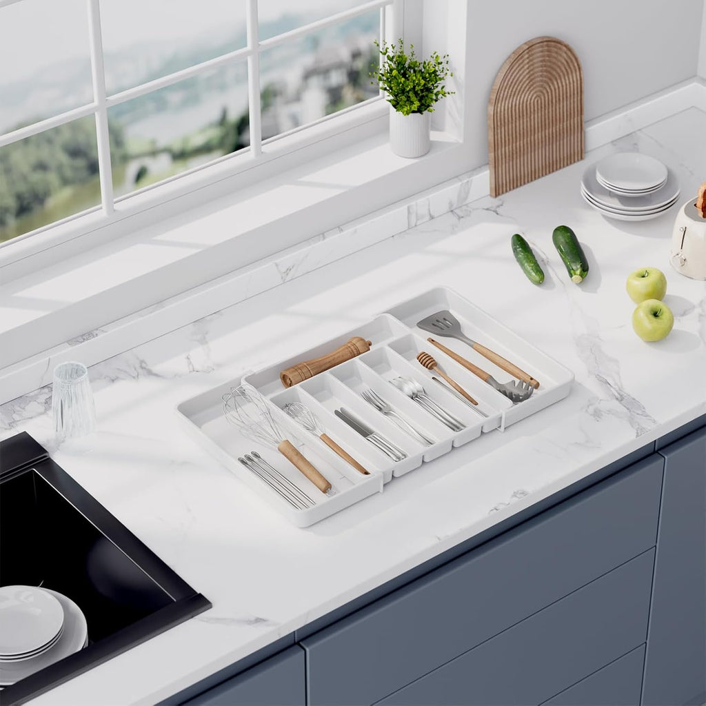 Expandable Silverware Drawer Organizer for Utensils, Cutlery and Storage A607835
