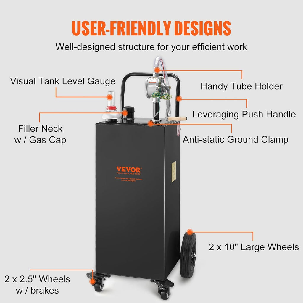 Fuel Caddy 35 Gallon with Manual Transfer Pump B6451