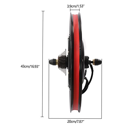 72V 2000W Rear Wheel Motor Electric Bike Conversion Kit with LCD Display C2388