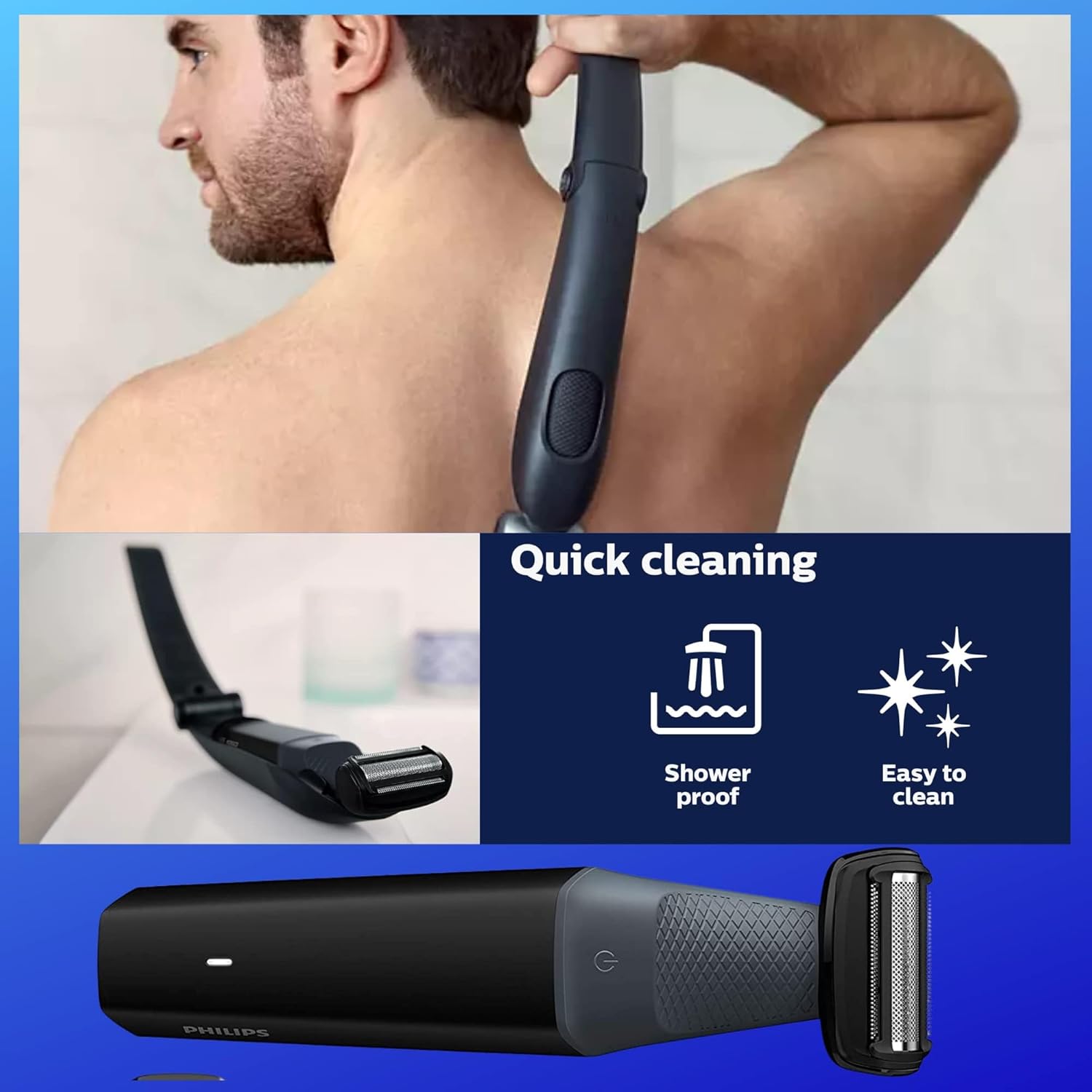 Body Groomer Shaver for Men with Back Attachment Q16871