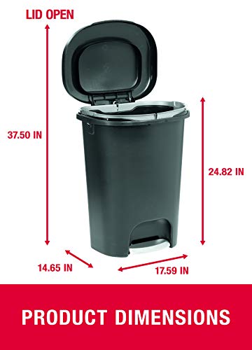 13 Gallon Step-On Trash Can with Lid and Pedal F4587