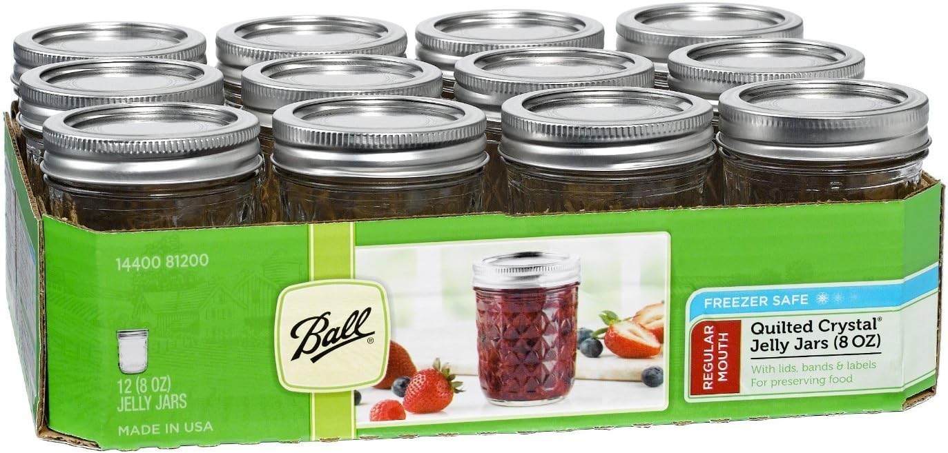 Ball Regular Mouth Canning Jar 8 oz. 12 pk