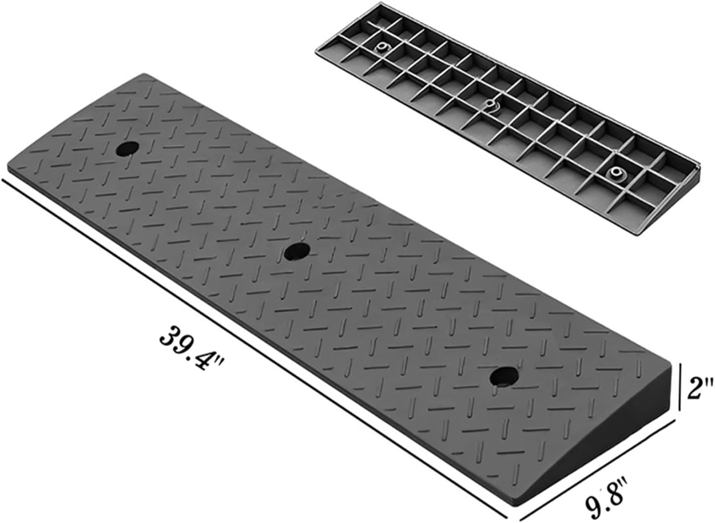 2 Pack 2" Rise Rubber Curb Ramp Heavy Duty 3 Tons Driveway Car Slope G550690