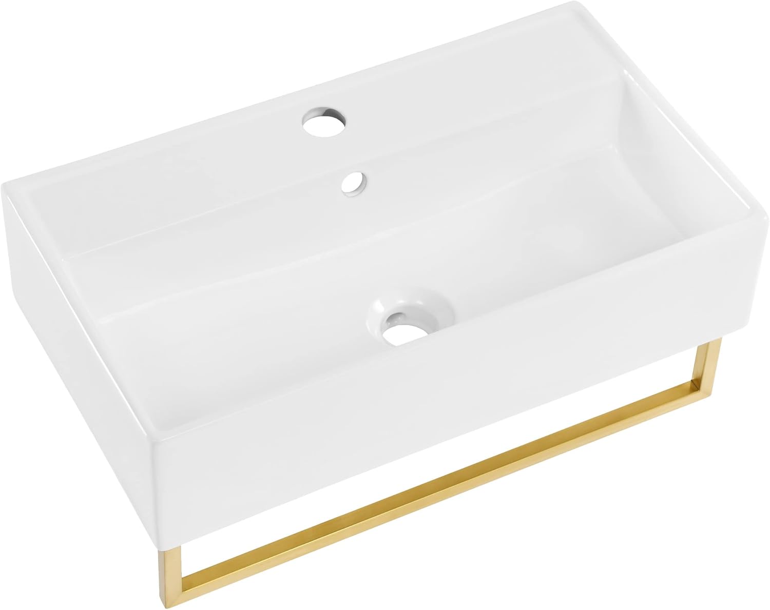 Wall-Mount Bathroom Sink with Towel Bar J923603