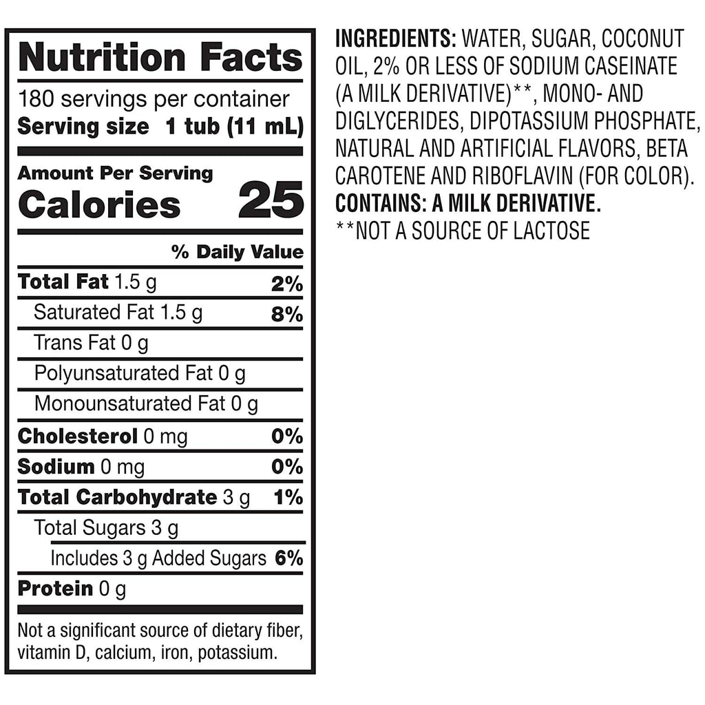 French Vanilla Liquid Coffee Creamer Singles, Non Dairy, 180 Count F6942