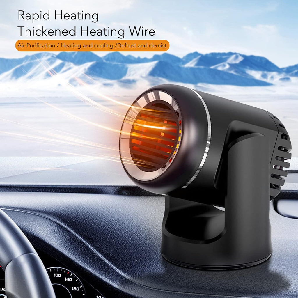 Portable Car Windshield Defroster Demister, 12V 200W, 360 Degree Base L22306