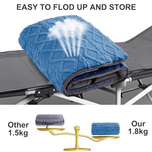 Camping Cot Mattress - Thick Sleeping Pad with Elastic Straps, Portable Outdoor (75" x 28") S97699
