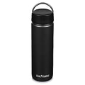 Klean Kanteen Wide Mouth Single Wall Stainless Steel Water Bottle (w/Wide Loop Cap) - 27oz - Black