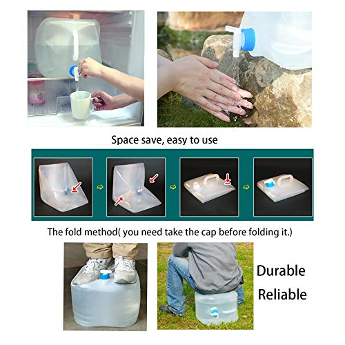 Collapsible Water Container with Spigot, 5.3 Gallon, BPA-Free M483