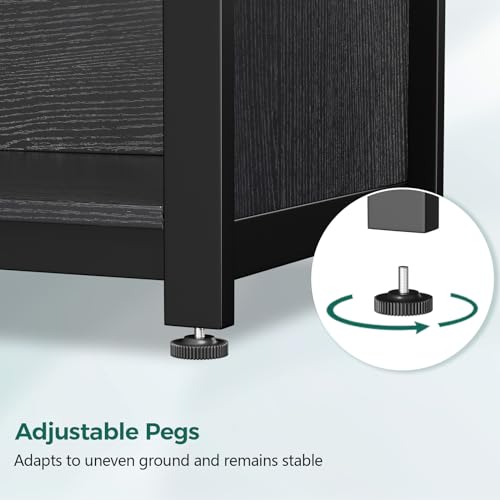 Metal Fish Tank Stand with Cabinet, Holds up to 2 Aquariums Z741