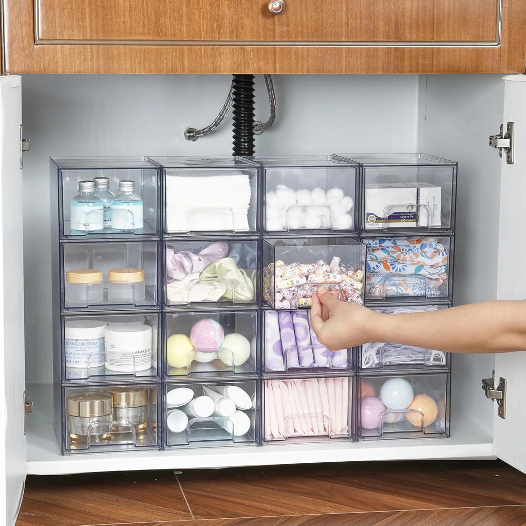 Stackable Storage Drawers, Acrylic Makeup Organizer for Vanity C940675