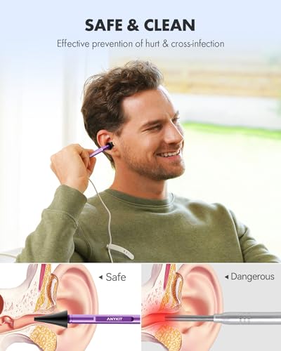 Digital Otoscope for Phone and Tablet with Ear Wax Removal Tools M3390