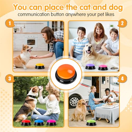 Dog Buttons for Communication, 30 Second Record & Clear Playback, Training Your Dog or Cat to Talk M5370