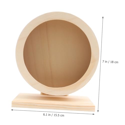 Wooden Hamster Wheel Exercise Toy for Small Pets E5864