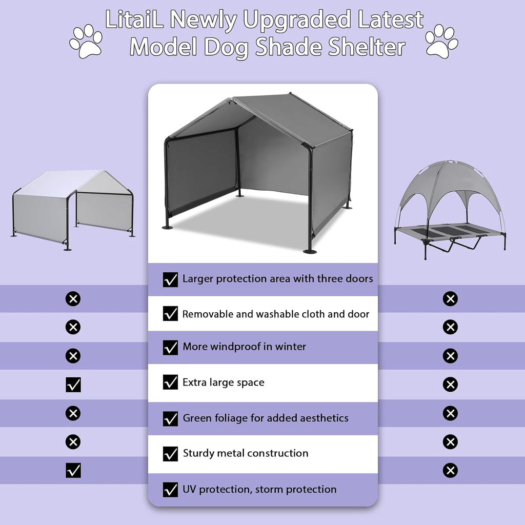Dog Shade Shelter Outdoor Tent Waterproof Sun Protection Pet Canopy H595876