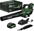 20V Cordless Leaf Blower, 580CFM Electric Leaf Blower with 4.0Ah Battery and 2A Fast Charger, 3 Levels Adjustable Speed Up to 160MPH, Handheld Powered Blower for Snow Blowing, Lawn Care, Yard
