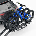 2 EBike Rack with Ramp, up to 4" Fat Tire Carrier, 200 LBS Capacity Electric Bicycles Racks, Lockable & Foldable Bike Racks Platform for Standard, Fits 2" Hitch for SUVs Cars Trucks Vans