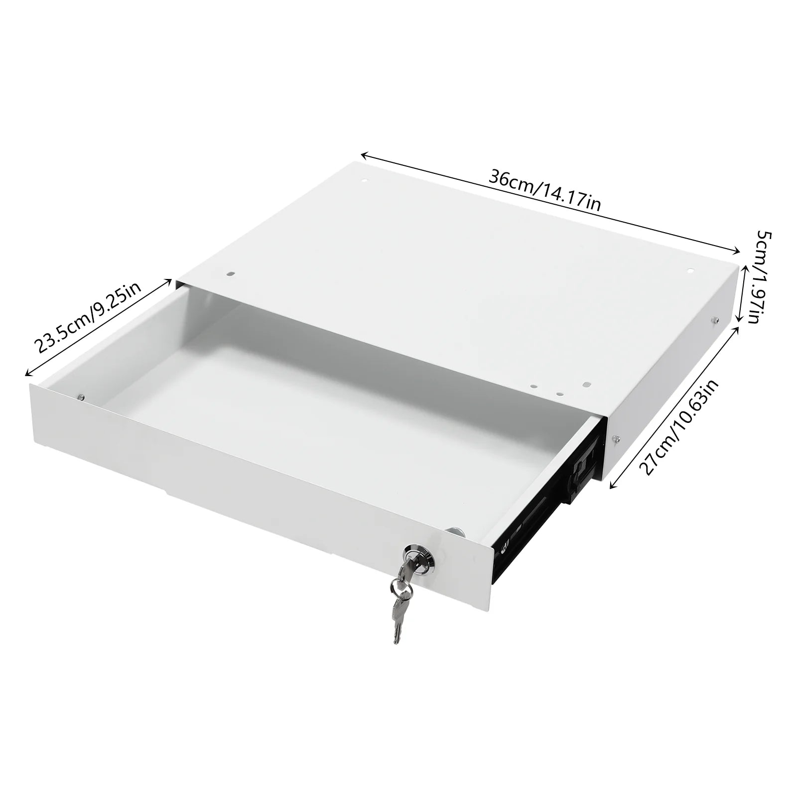 Under Desk Sliding Pull-out Drawer Storage Organizer B3387