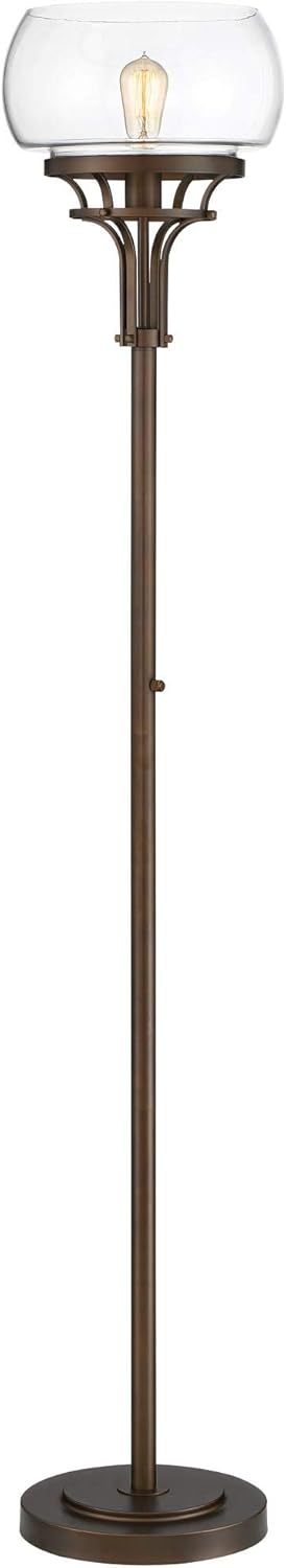 Modern Industrial Floor Lamp with Clear Glass, 72.5" Tall A635644