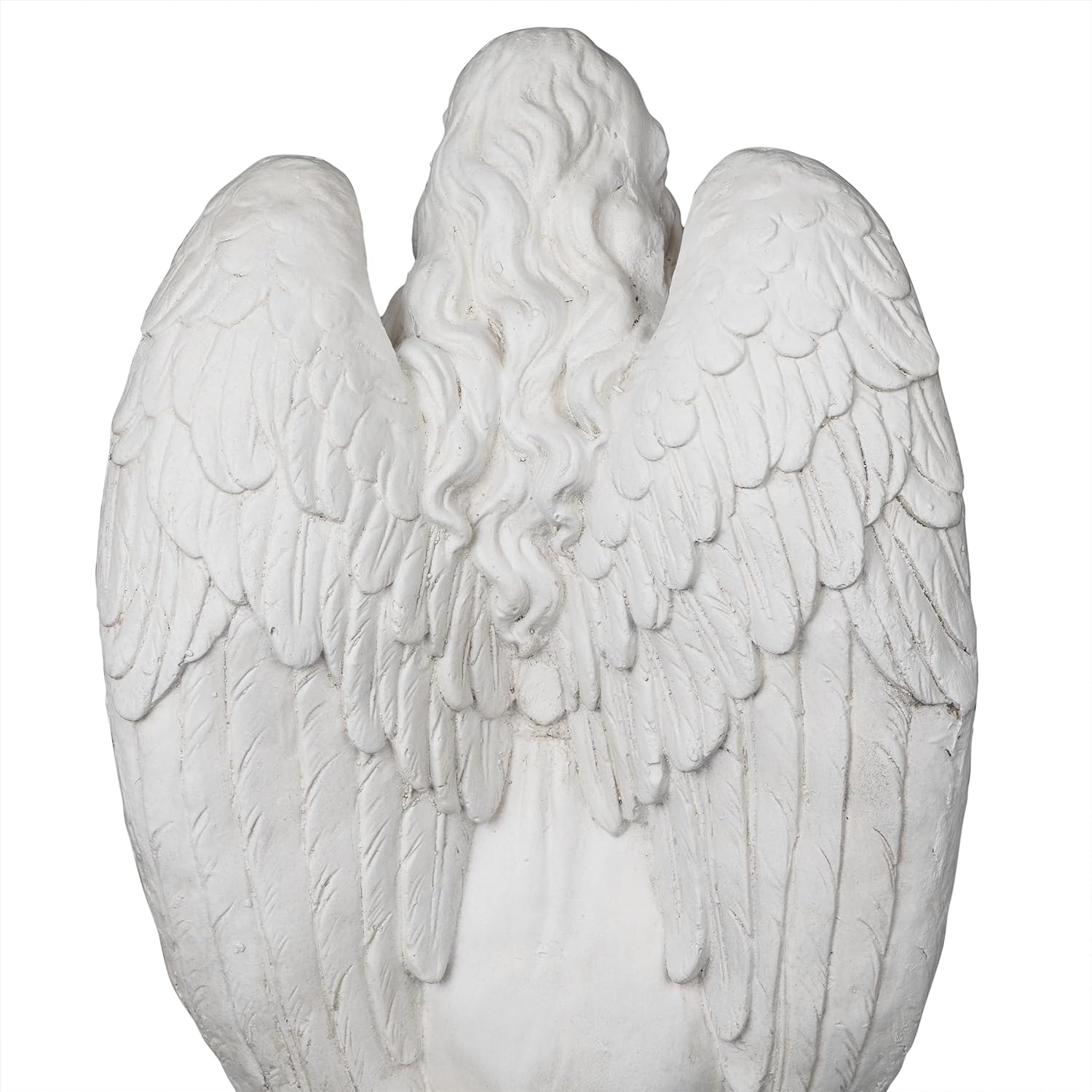 Kneeling Praying Angel Statue, White P6788